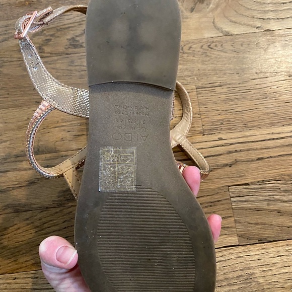 Aldo Size 7 Sandals Sparkles Pink Womens - Picture 3 of 4